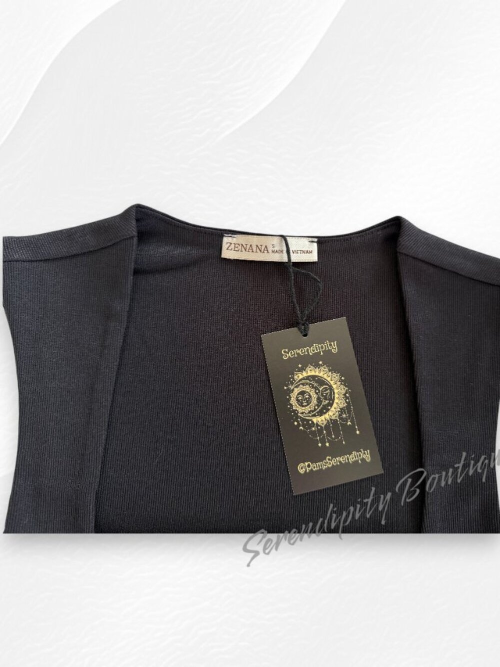 Fancy Dressy Stretchy Double Layered Ribbed Slightly Cropped Yoga Tank Top - Picture 5 of 8